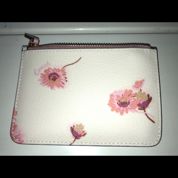 Nwt coach flower zipper pouch & key chain - Picture 4 of 6